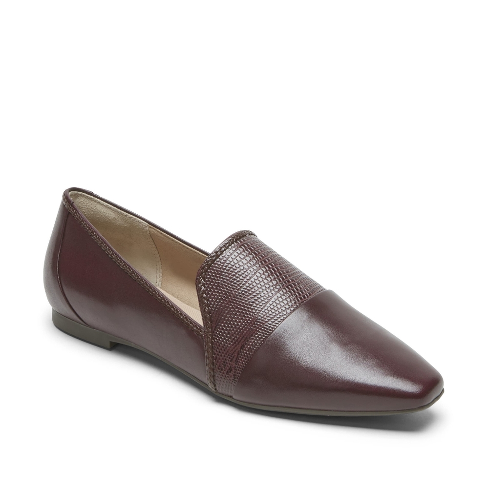 Rockport Total Motion Women's Laylani accent Loafer US 10M Red wine shoes